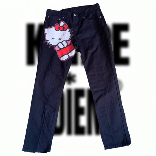 HAND SEWN HELLO KITTY JEANS